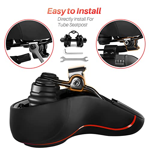 Oversized Bike Seat Cushion for Peloton & Exercise Bikes - Red