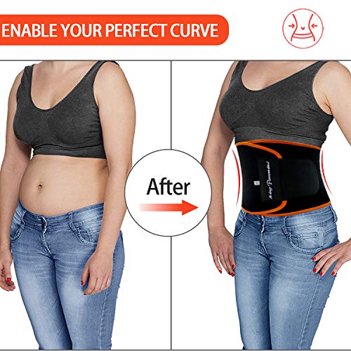 Sweat-Enhancing Waist Trainer for Men & Women - L (9'' x 44'') Black