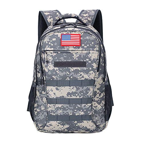 Tactical Camo Boys Backpack with USB Port - Waterproof School Bag