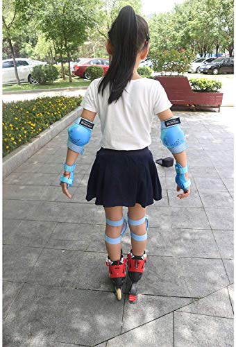 Kids Protective Gear Set - Knee Pads, Elbow Pads & Wrist Guards for Sports