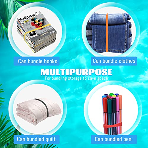 6 Pack Beach Towel Bands - Windproof Silicone Clips in 6 Colors