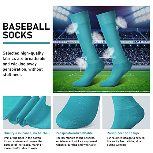 Zhanmai Teal Youth Baseball Belt & Socks Combo