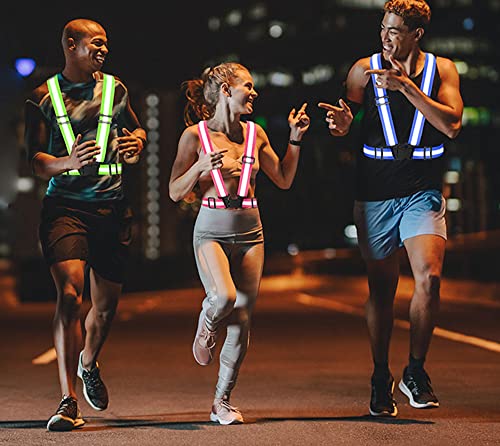 High Visibility Reflective Running Vest - Pink