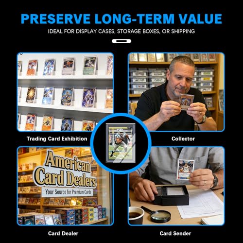 200 Count Resealable Toploader Sleeves - Clear Protectors for 35PT-75PT Toploaders