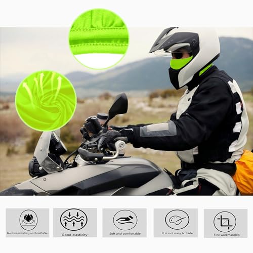 Balaclava Full Face Cover - Fluorescent Green Cycling Masks for Outdoor