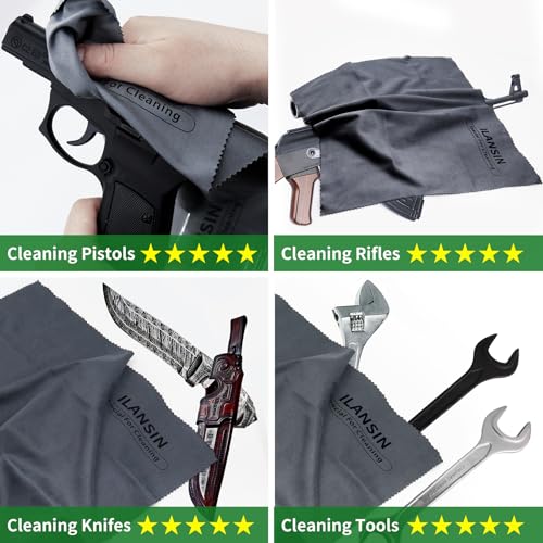 Gun Cleaning Cloths - 5 Pack Microfiber Lint Free Rags