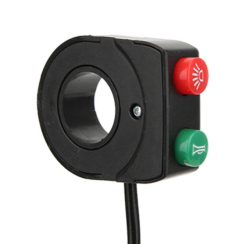 VGEBY 2 in 1 Push Button Switch Motorcycle Handlebar Headlight Switch Handle Scooter Electric