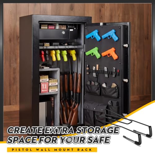 Gun Safe Pistol Rack Set 5 Double Layer Organizers for 10 Guns - Black