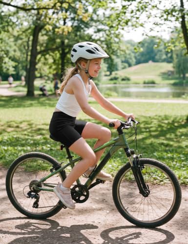 Girls High Waisted Spandex Athletic Shorts - Black, 7-8 Years
