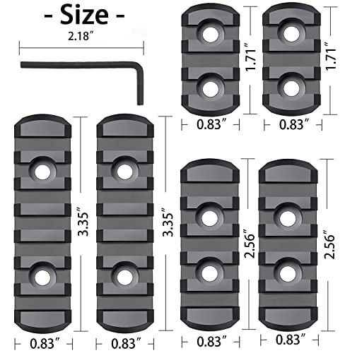 Single Picatinny Rail with 3, 5, 7 Slots - Polymer Accessory Mount