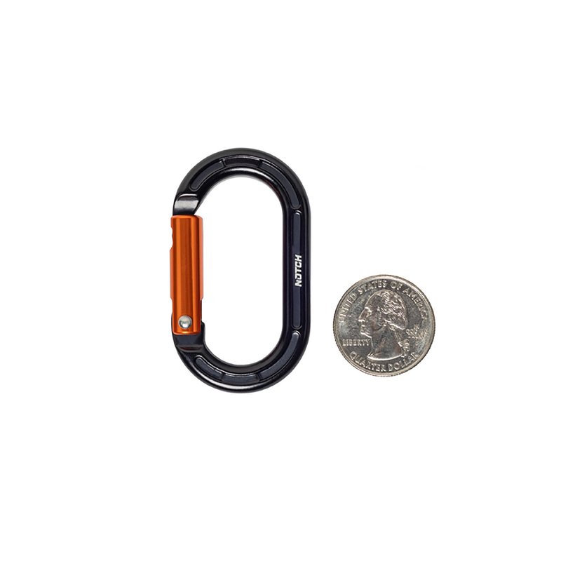 Notch Micro Carabiner Standard Lock Gate - Versatile Tool for Arborists & SRS Climbing, Gate Opening: 0.5”, Height: 2.3”, Tensile Strength: 900 lbs. Weight: 0.49 oz (99380)