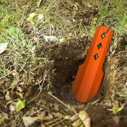 Ultralight Backpacking Trowel - Durable Aluminum Shovel & Potty Tool - Orange