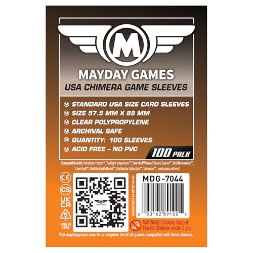 Chimera Card Sleeves - 100 Pack, 57.5 x 89 mm, Clear Polypropylene