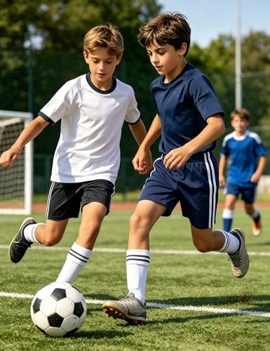 Boys Quick Dry Mesh Athletic Shorts - Navy Blue, 9-10 Years