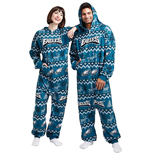 Philadelphia Eagles Pajamas Onesie - X-Large Holiday Ugly Pattern