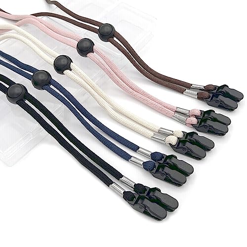 Windproof Hat Lanyard with Adjustable Chin Strap and Clips