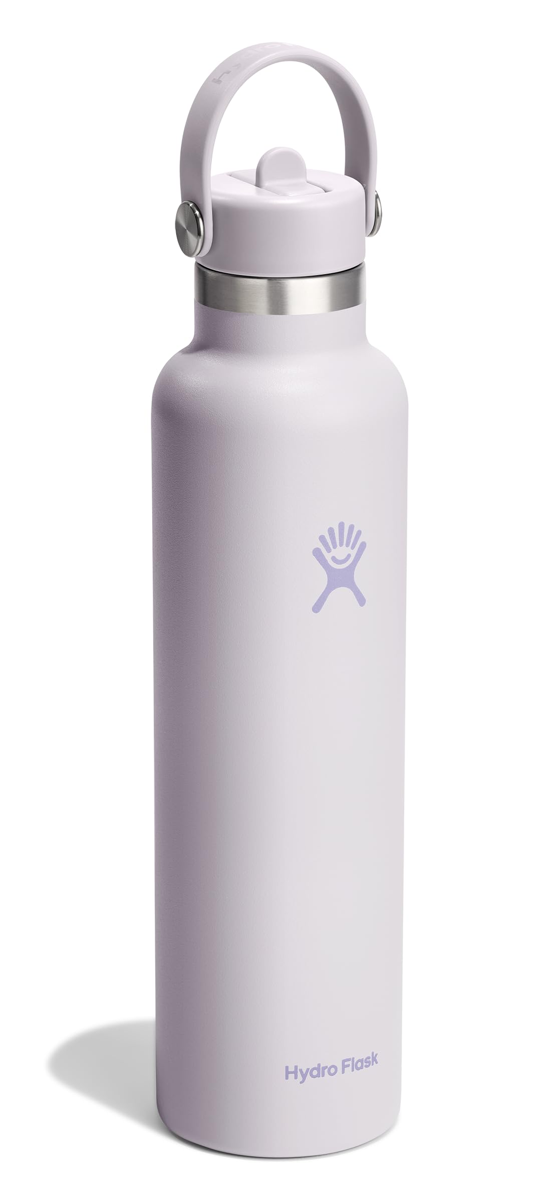 Hydro Flask Water Bottle - Insulated Stainless Steel - Straw Lid, Non Spill, Leakproof in 24 Oz Cloud Pink
