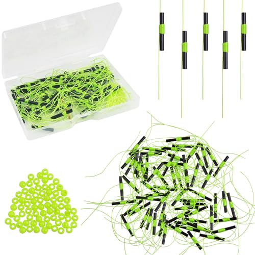 Fishing Bobber Stops with Beads - Adjustable Slip Knot Set - 50pcs