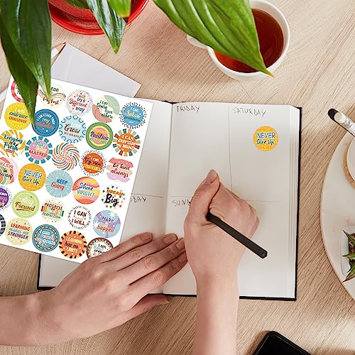600Pcs Growth Mindset Motivational Stickers - Inspirational Quotes Set