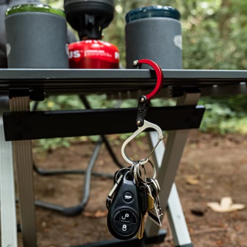 Gear Aid HeroClip Mini 360° Swivel Carabiner Clip & Hook - Black & Blue, 2 Pack