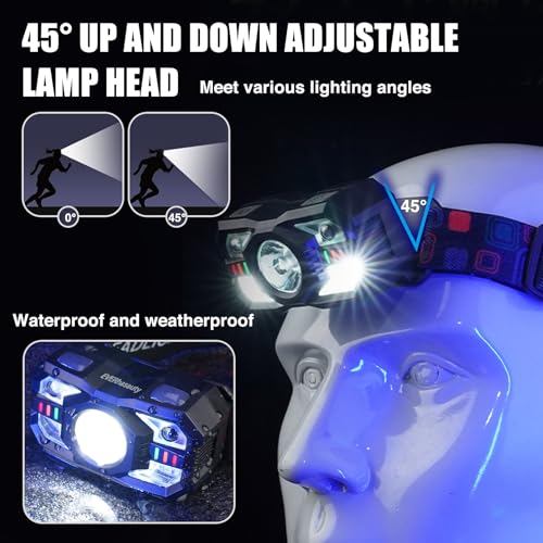 Rechargeable LED Headlamp - 1200 Lumen Waterproof, 10 Modes