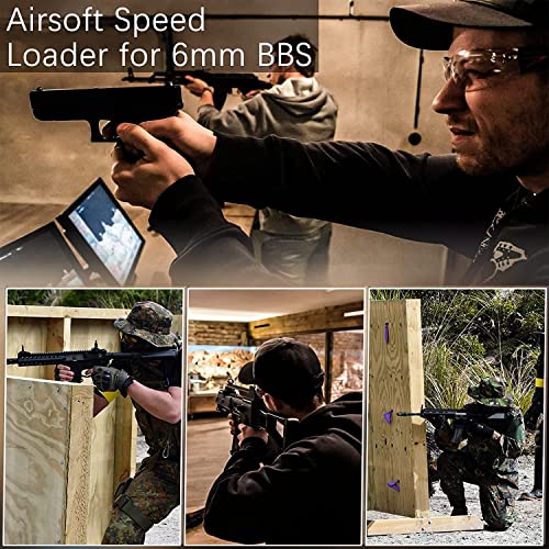 6mm Airsoft Speed Loader - 500-Round Capacity, Black