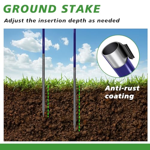 Adjustable Agility Poles - 6 Pack Metal Training Equipment