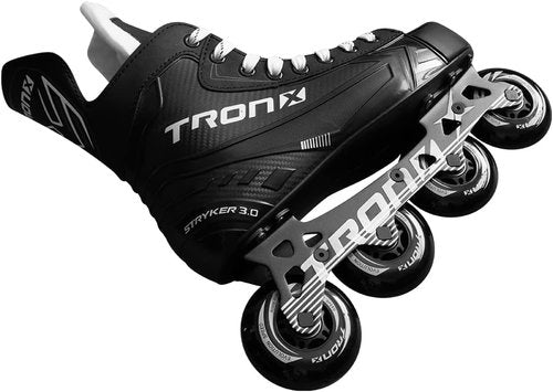 TronX Stryker 3.0 Senior Adult Junior Kids Inline Roller Hockey Skates, New for 2023 (Skate Size 4 (Shoe Size 5-5.5))