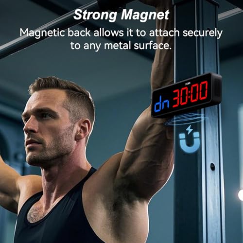 Portable Gym Timer Clock with Remote Control - Digital Fitness Timer