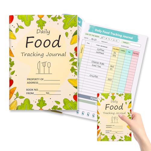 Food Journal Diary - Daily Calorie Counter | 5.8x8.3 Inch Tracker - 1 Piece
