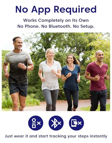 Standalone Pedometer Watch | Simple Fitness Tracker, IP68 Waterproof