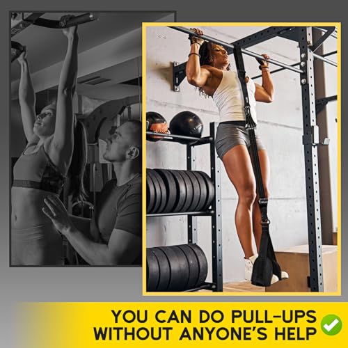 HOXWC Black Adjustable Resistance Bands for Pull Ups, Heavy Duty Fitness Aid
