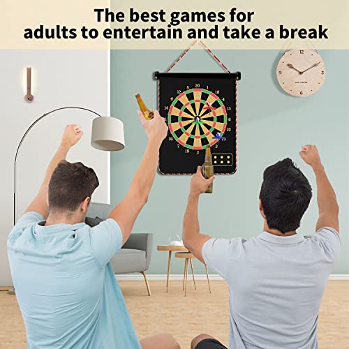 Magnetic Dart Board Game Set with 12 Darts - Safe Fun for Kids