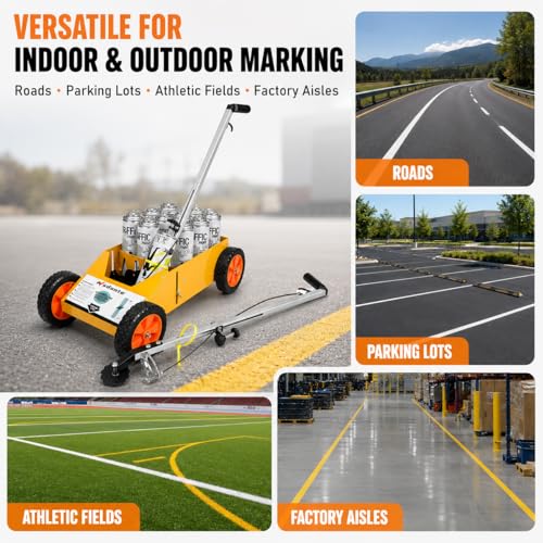 2-in-1 Parking Lot Line Striper & Paint Wand - 12-Can Capacity