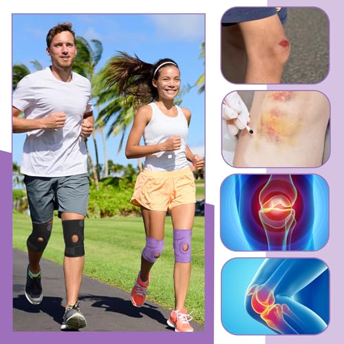 Foilswirl Kids Knee Brace with Side Stabilizers - Purple, 1 Piece
