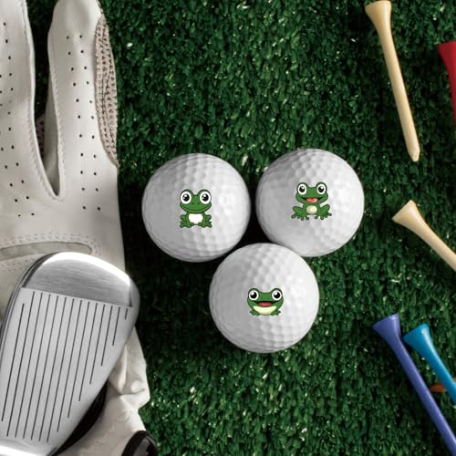 Creative Golf Ball Markers - Cartoon Frog Stickers for Easy Identification
