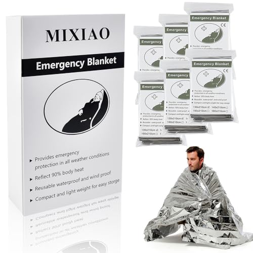 Emergency Thermal Mylar Blanket - Silver (6 Pack) - Survival Gear