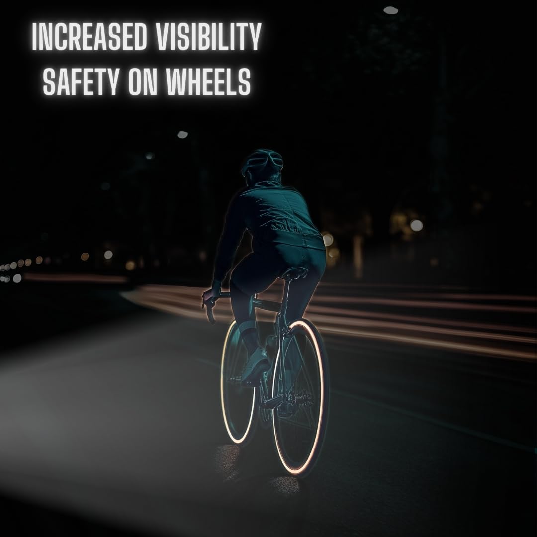 customTAYLOR33 Red High Intensity Grade Reflective Copyrighted Safety Rim Tapes - (Must Select Your Rim Size) (27.5" (TIRE Size, for Bicycles/eBikes))