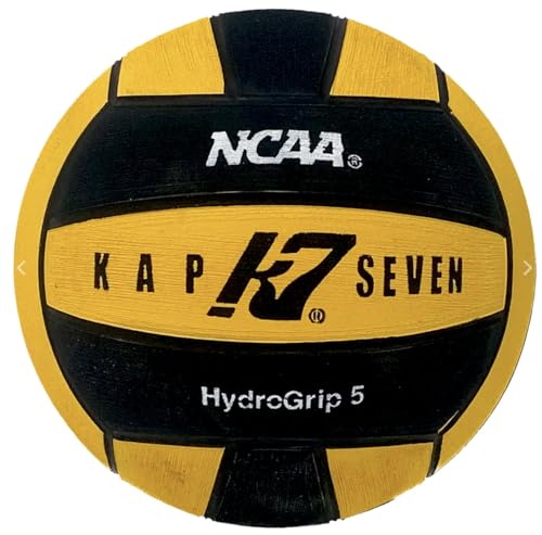KAP7 HydroGrip Size 5 NCAA NFHS Official Water Polo Ball - Yellow/Black