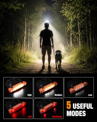 EverBrite Rechargeable Clip-On Hat Light 2-Pack - LED Headlamp for Outdoors