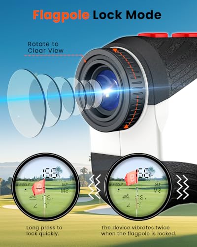 Laser Golf Rangefinder with Slope - 1200 Yard, 7X Magnification