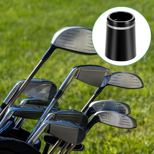Golf Ferrules - 12 Pcs Black 0.335 Inch Tip with Silver Ring