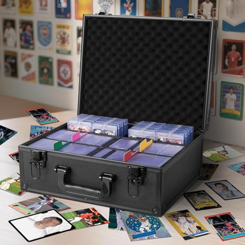 Trading Card Storage Box for 3" x 4" Top Loaders | 610+ Capacity with Separators & Dividers