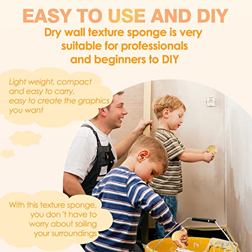 2 Pack Texture Sponge - Drywall Wall Patch & Ceiling Repair, Home Decor Sponge for DIY Painting, Popcorn Ceiling Texture, Sea Sponge Painting Sponges
