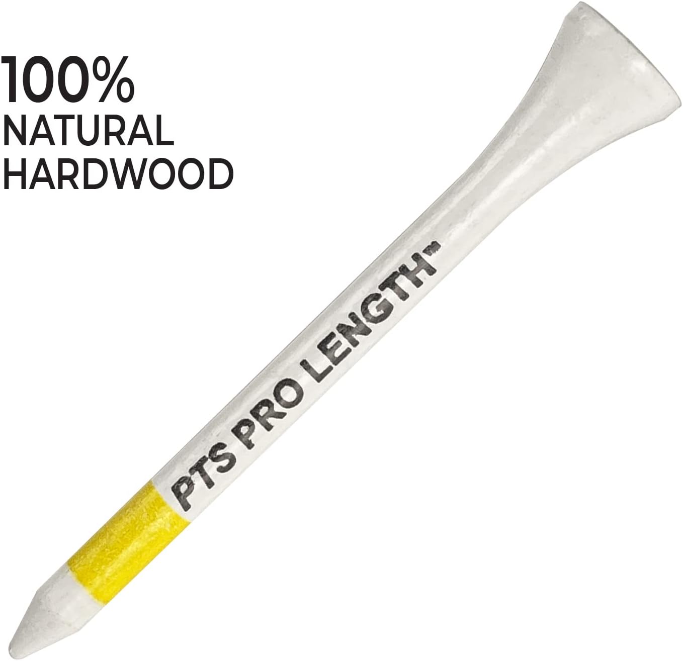 PrideSports PTS Wood Golf Tees - 100 Count, 2-3/4 Inch | Top-Rated #1 Wood Tee for Drivers & Woods