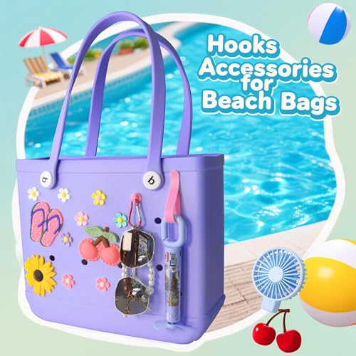 Hook Set Charms for Bogg Bags & Simply Southern Tote - Pink