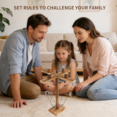 Ring toss Game, Large Base Hook and Throwing Game for Adults Kids,