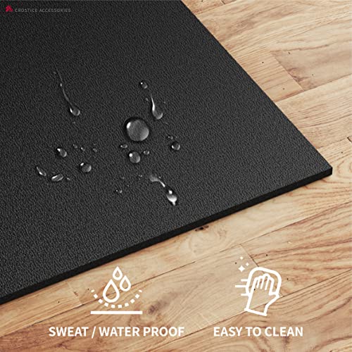 Rowing Machine Mat 2-Piece Set - 11.8 x 30 in, Waterproof & Non-Slip