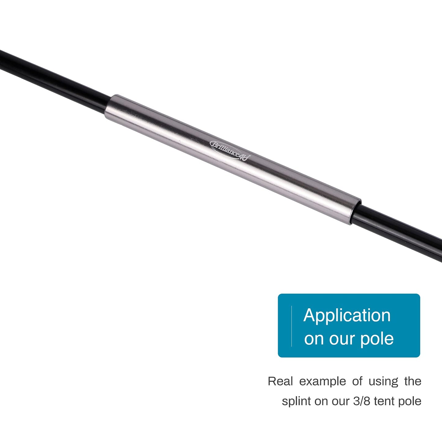 BRILLIANCE4U Tent Pole Repair Sleeve, Tent Pole Splint, Spare Repair Tube Inner Dia. 11mm 5 Pack