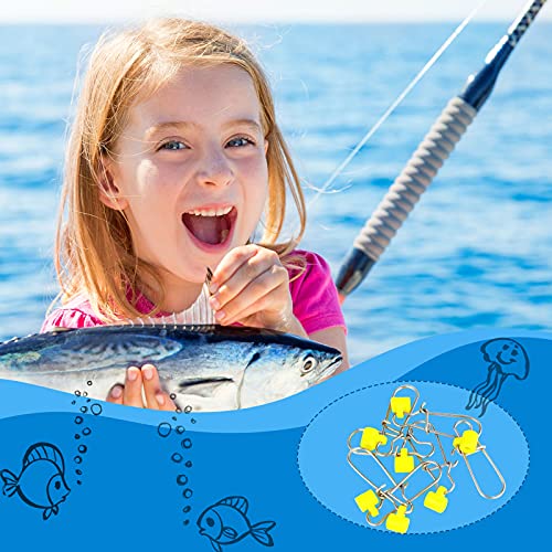 Fishing Line Sinker Slides with Duo Lock Clip - Yellow, 4.3 cm, 50 pcs